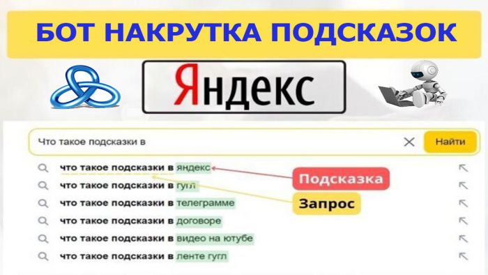 Бот накрутка подсказок яндекса на Zennoposter